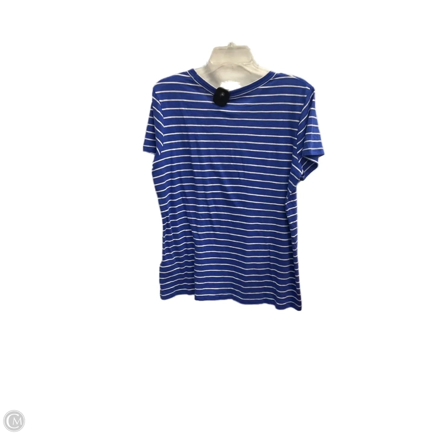 Top Short Sleeve Basic By Banana Republic In Blue, Size: L