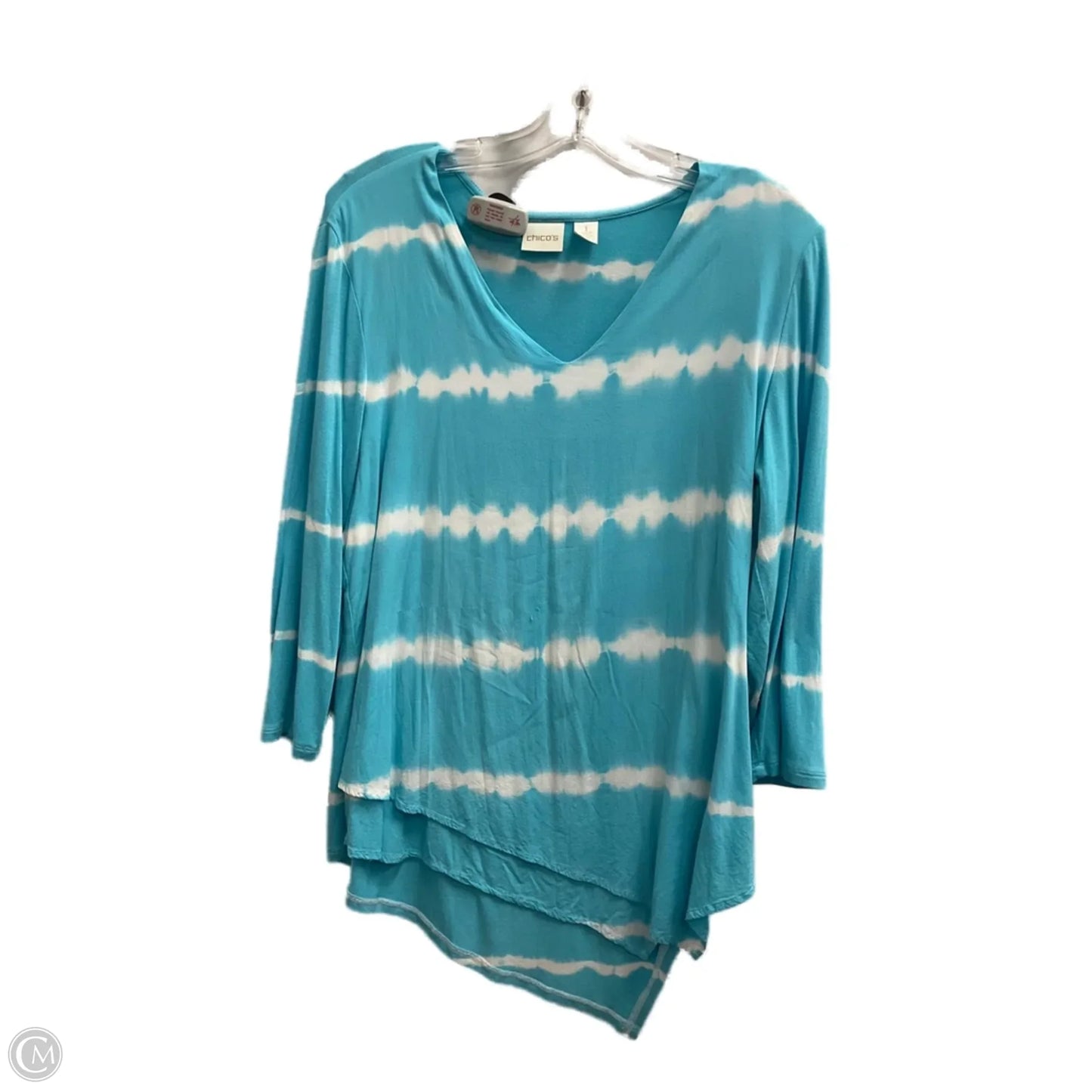 Top Long Sleeve By Chicos In Tie Dye Print, Size: M
