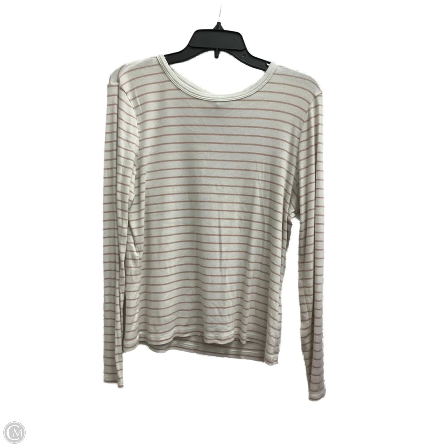 Top Long Sleeve Basic By C And C In Striped Pattern, Size: Xl