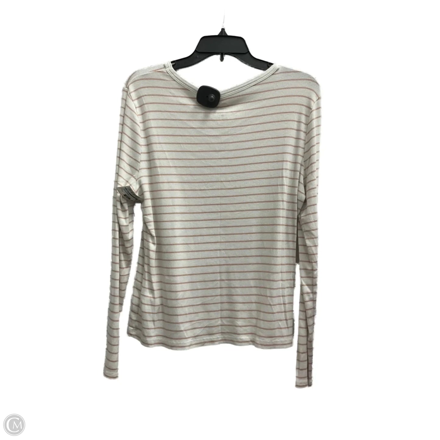 Top Long Sleeve Basic By C And C In Striped Pattern, Size: Xl