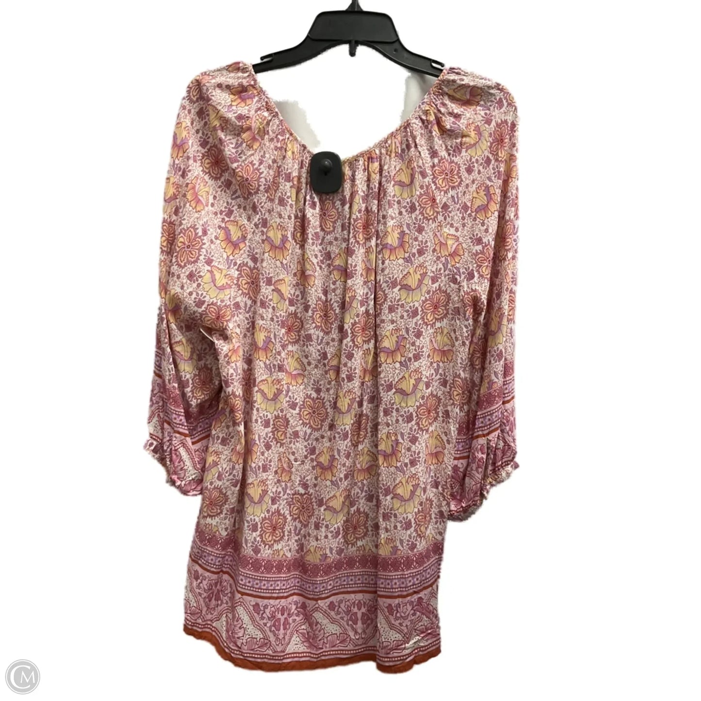 Top 3/4 Sleeve By Adrienne Vittadini In Pink, Size: 2x