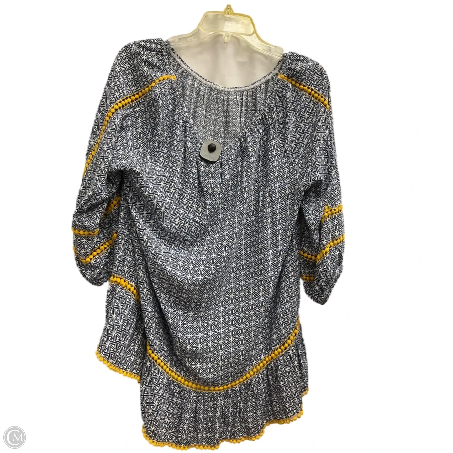 Top 3/4 Sleeve By Fever In Blue, Size: 1x