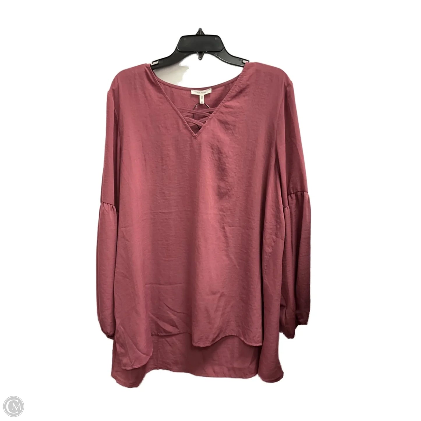 Top Long Sleeve By Maurices In Mauve, Size: Xl