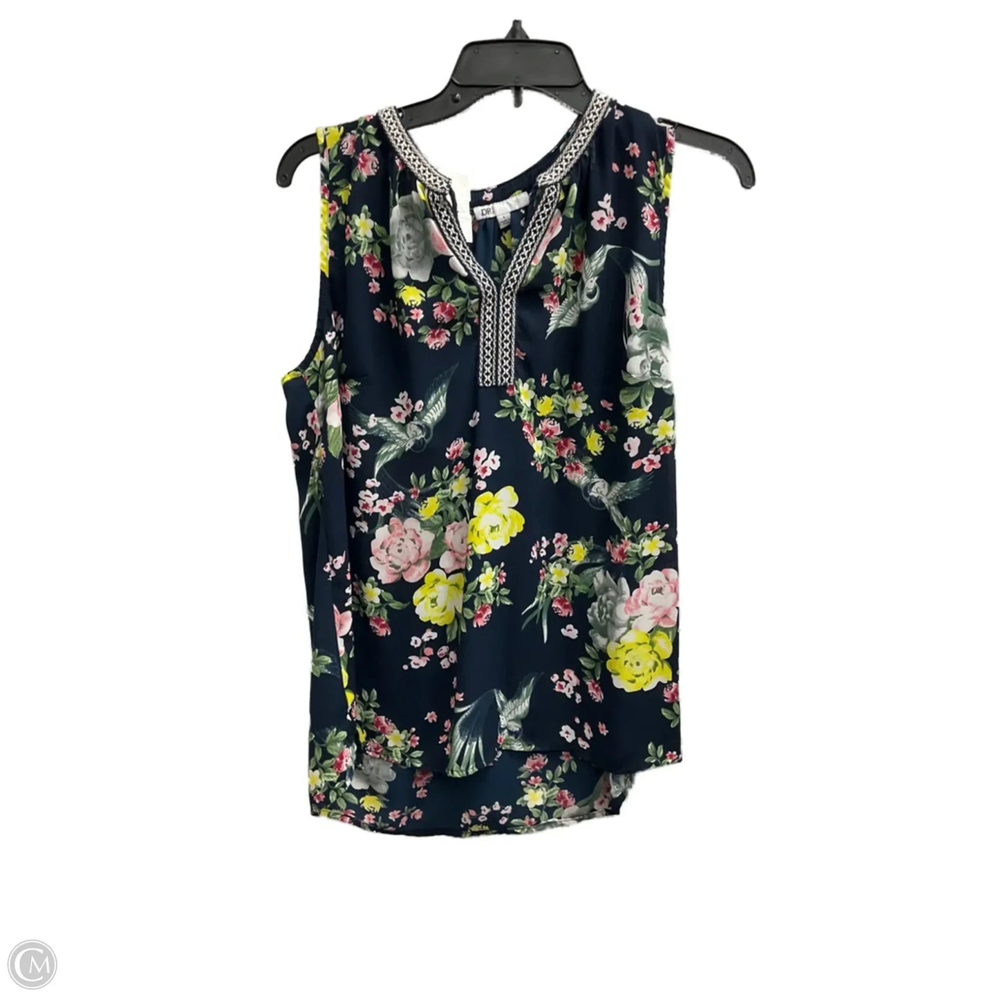 Top Sleeveless By Dr2 In Floral Print, Size: L