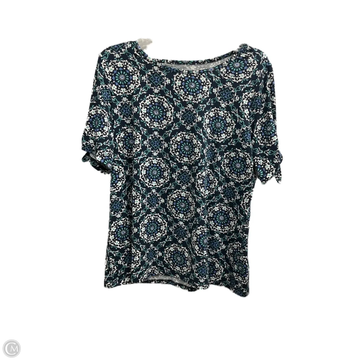 Top Short Sleeve By Croft And Barrow In Blue, Size: L