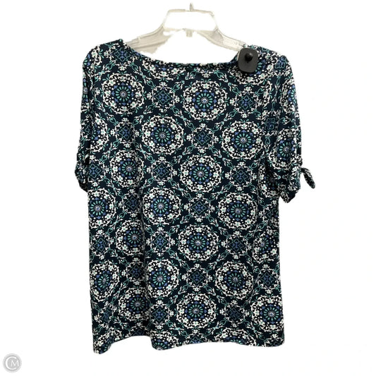 Top Short Sleeve By Croft And Barrow In Blue, Size: L