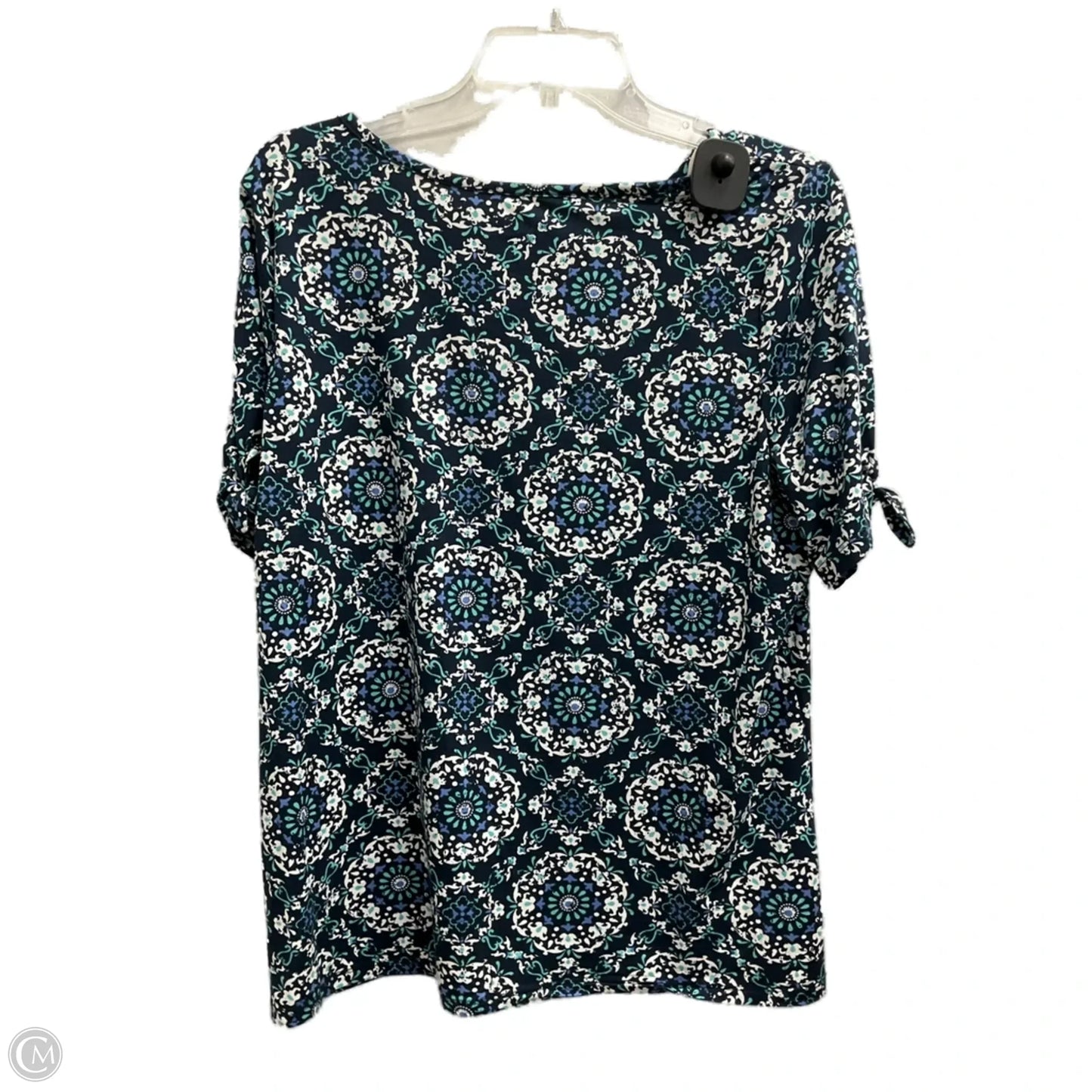 Top Short Sleeve By Croft And Barrow In Blue, Size: L