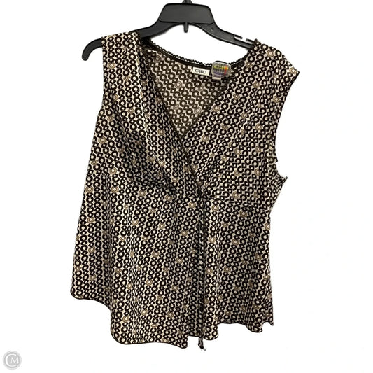 Top Sleeveless By Cato In Brown, Size: Xl