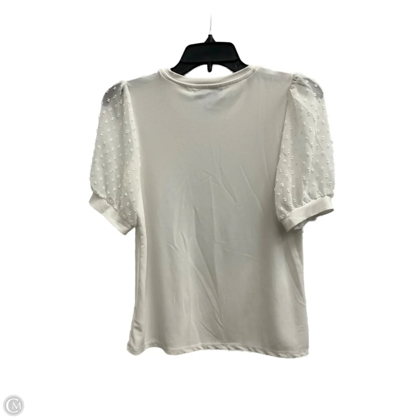 Top Short Sleeve By Cece In White, Size: Xs