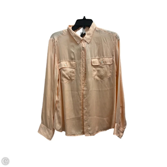Blouse Long Sleeve By J. Crew In Peach, Size: 14