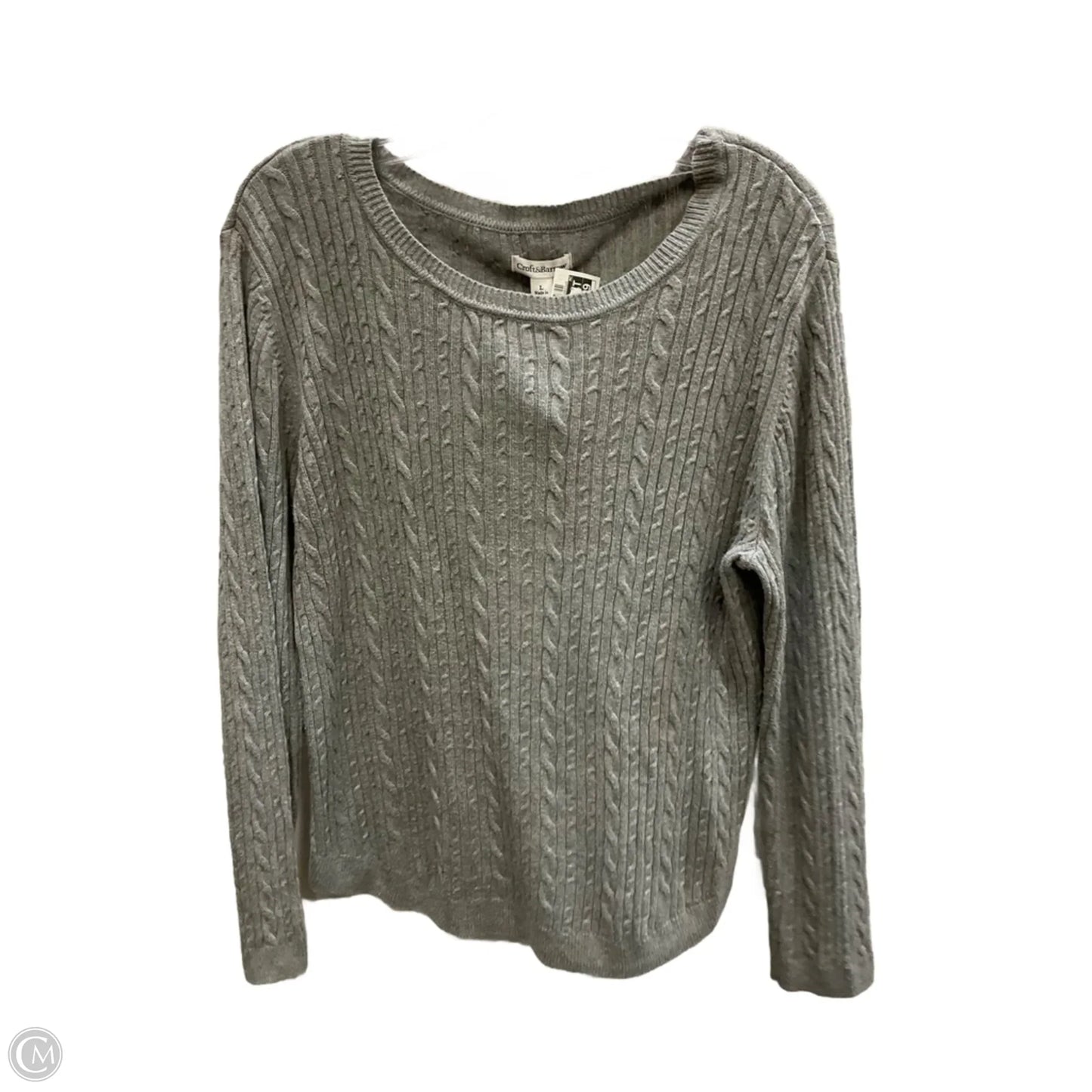 Sweater By Croft And Barrow In Grey, Size: L