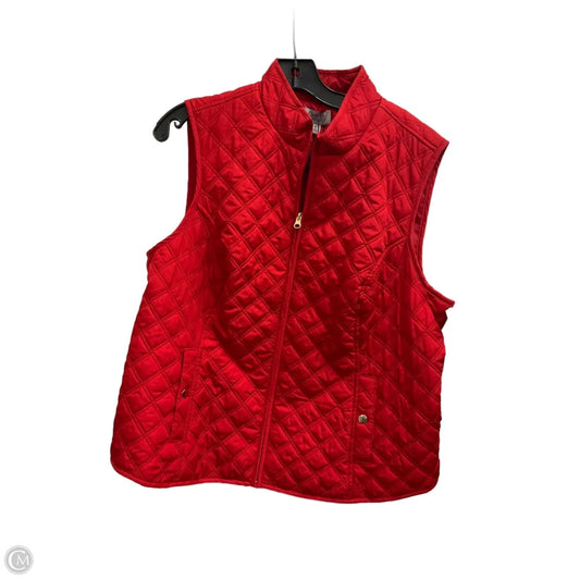 Vest Puffer & Quilted By Croft And Barrow In Red, Size: Xl