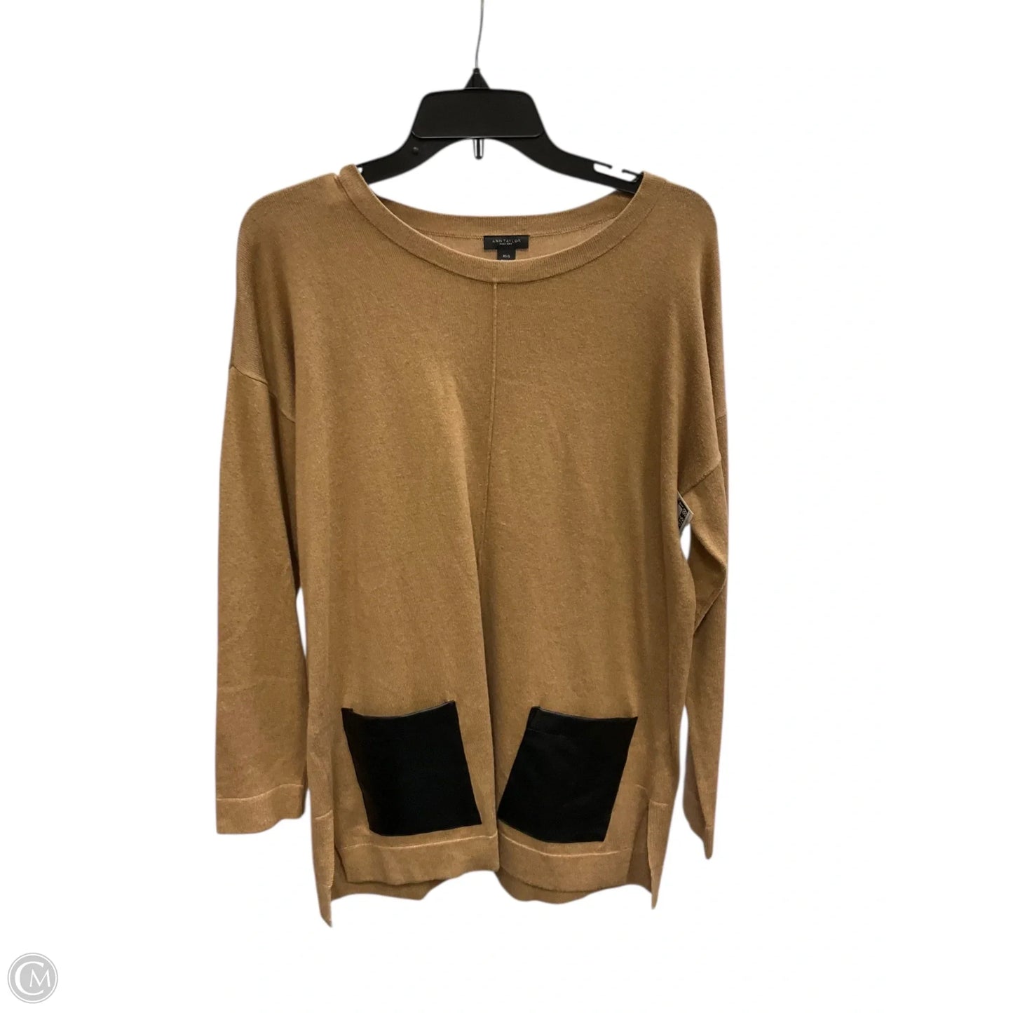 Top Long Sleeve By Ann Taylor In Brown, Size: Xs