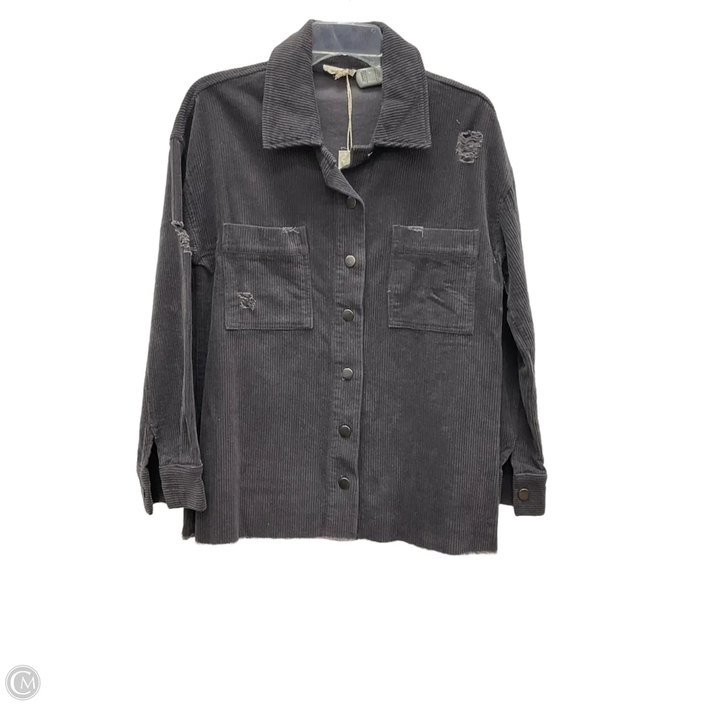 Jacket Shirt By Mystree In Purple, Size: S