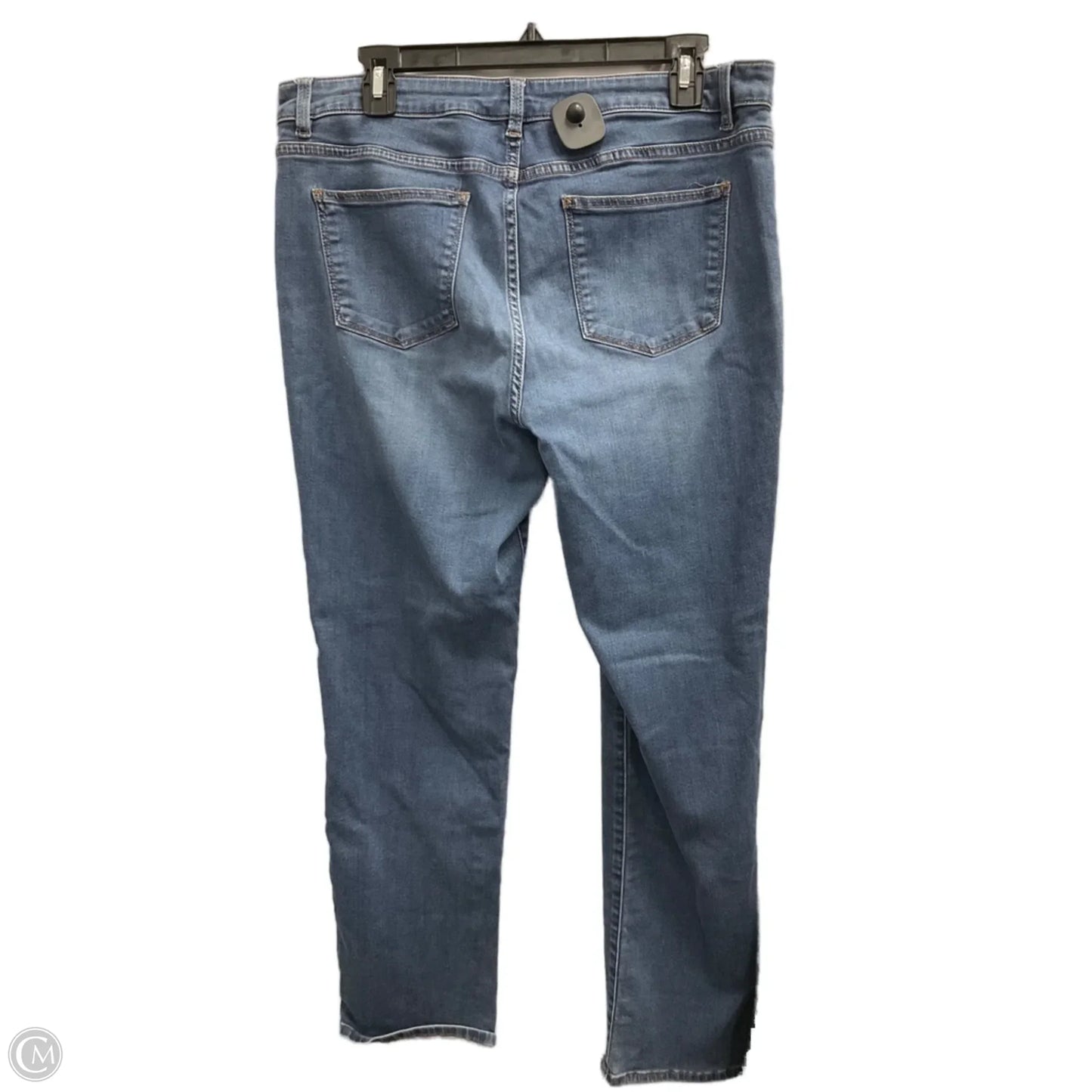 Jeans Straight By Talbots In Blue Denim, Size: 18