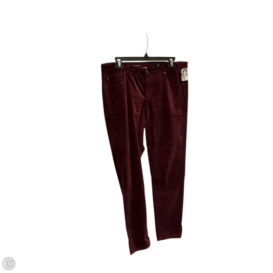 Pants Corduroy By Adriano Goldschmied In Maroon, Size: 14