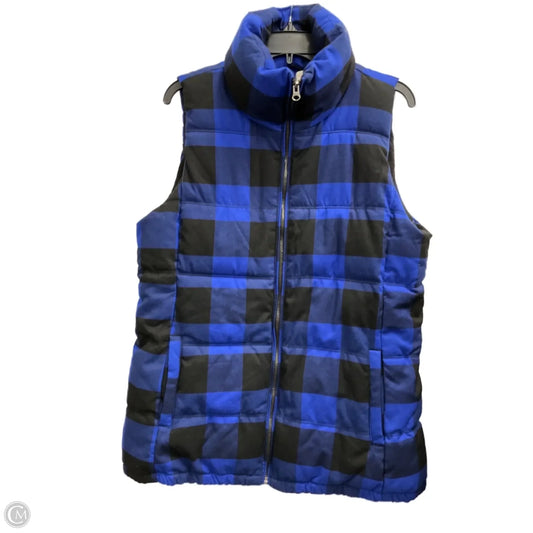 Vest Puffer & Quilted By Old Navy In Checkered Pattern, Size: L
