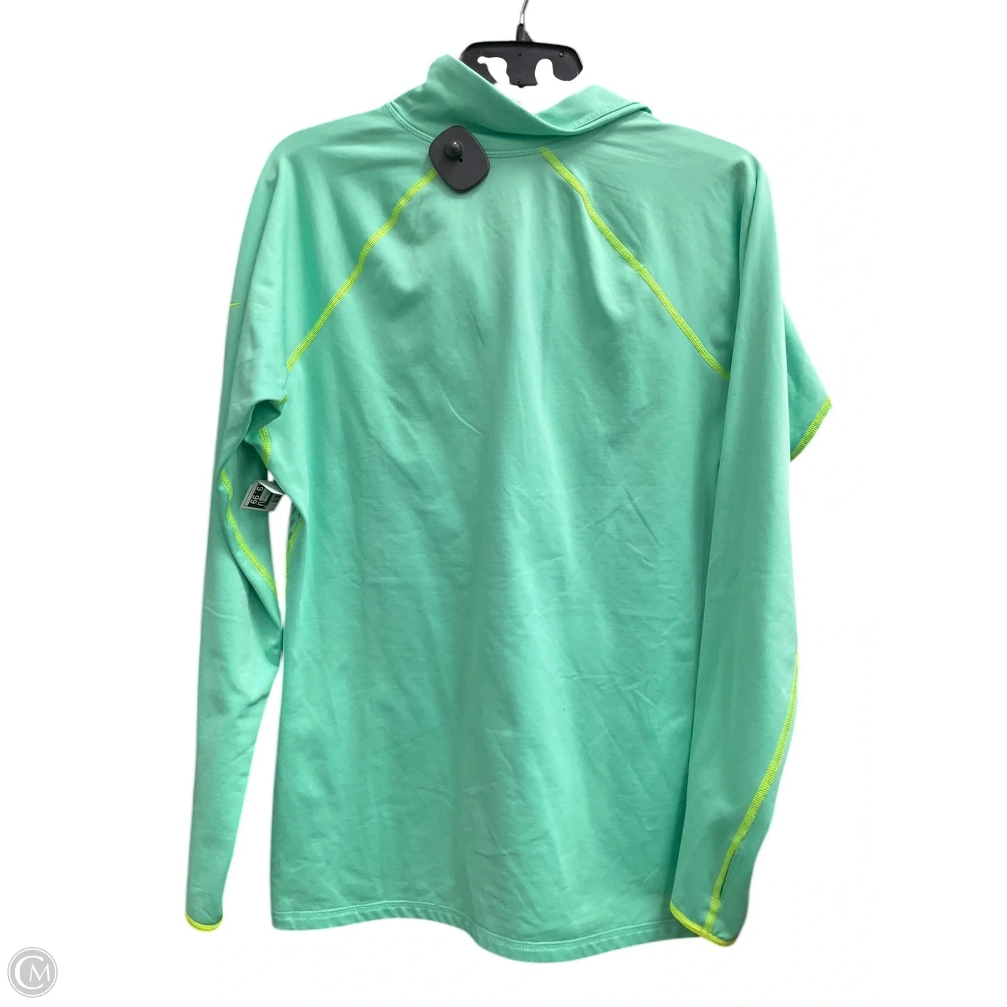 Athletic Top Long Sleeve Collar By Nike Apparel In Green, Size: Xl