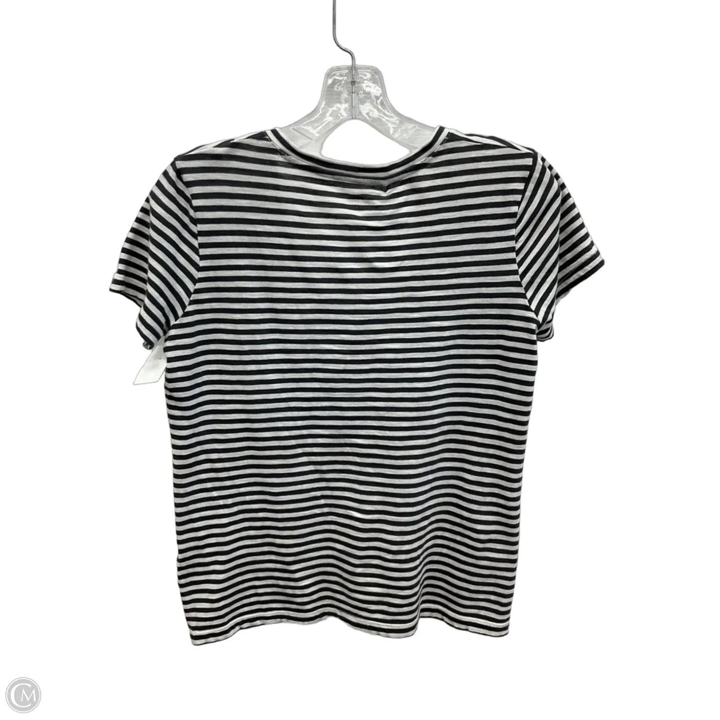 Top Short Sleeve By Madewell In Striped Pattern, Size: Xs