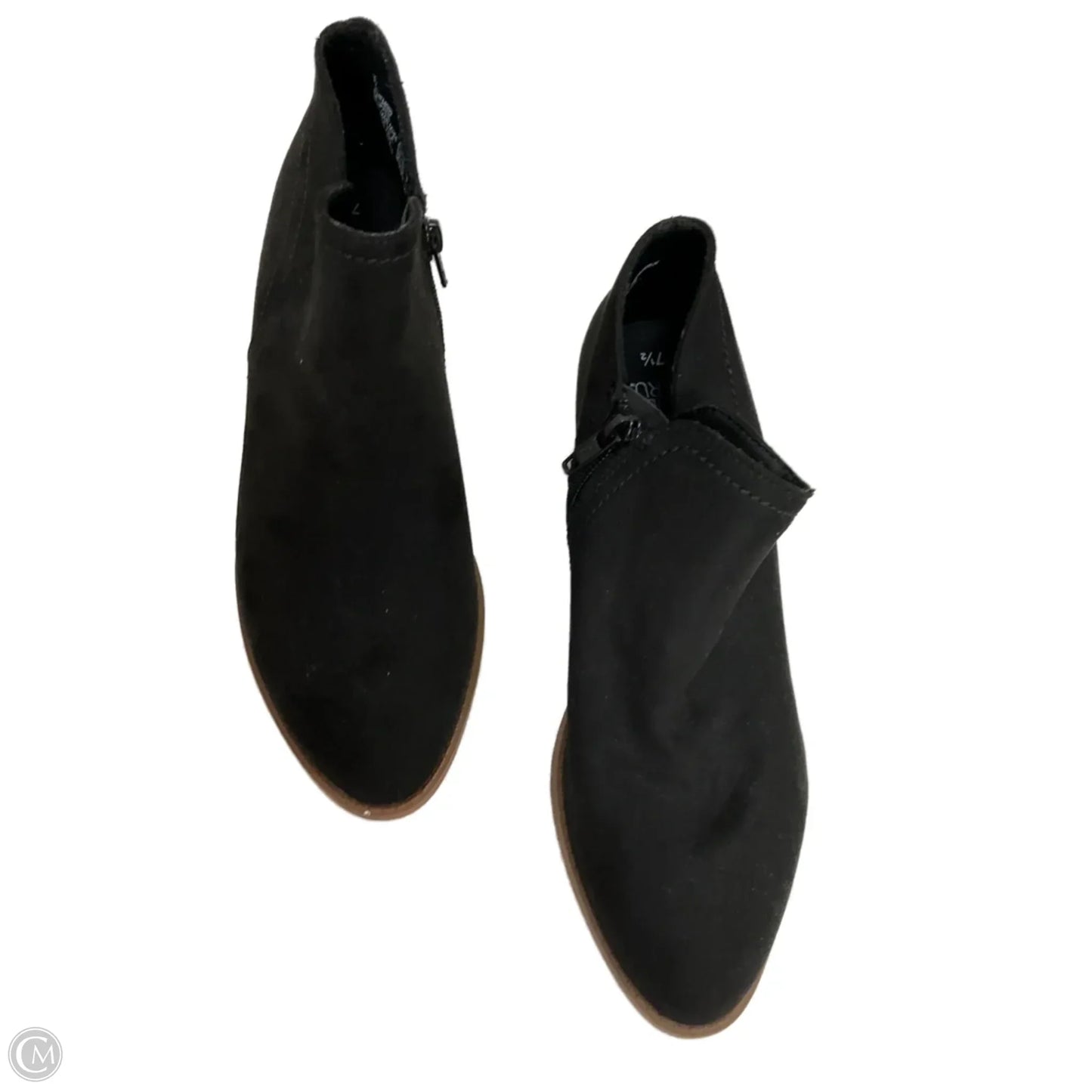 Boots Ankle Flats By Time And Tru In Black, Size: 7.5