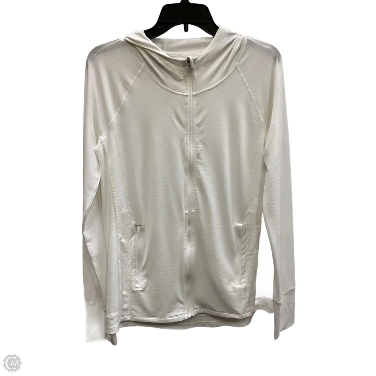 Athletic Jacket By Athleta In White, Size: S