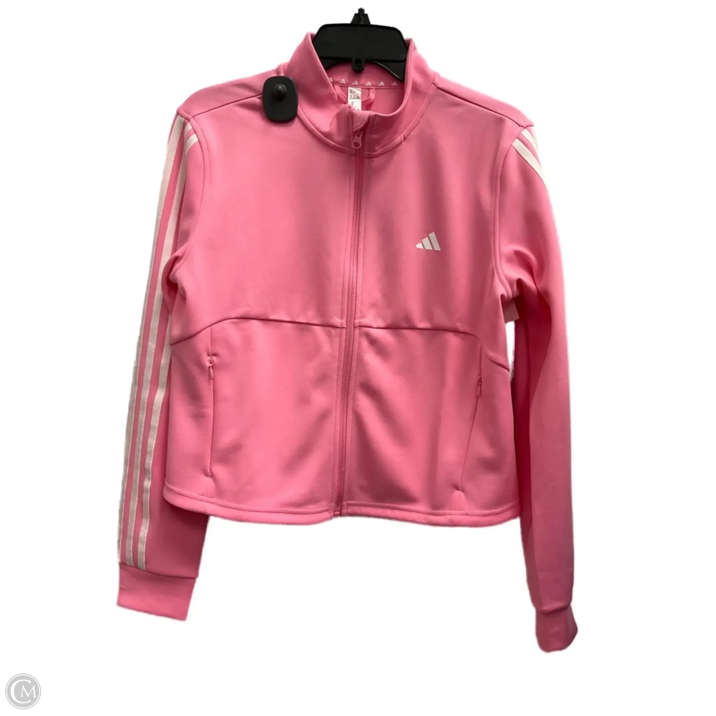 Athletic Jacket By Adidas In Pink, Size: M