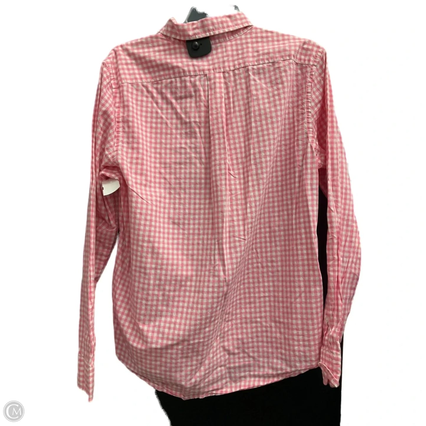 Blouse Long Sleeve By Vineyard Vines In Checkered Pattern, Size: M
