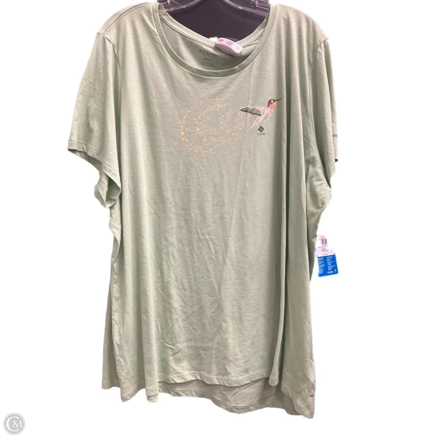 Athletic Top Short Sleeve By Columbia In Green, Size: 3x