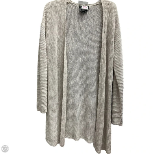 Cardigan By Tahari In Beige, Size: L