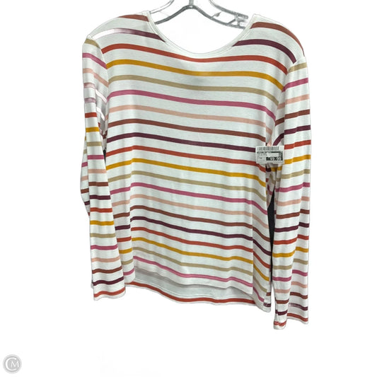 Top Long Sleeve Basic By Croft And Barrow In Striped Pattern, Size: Mp