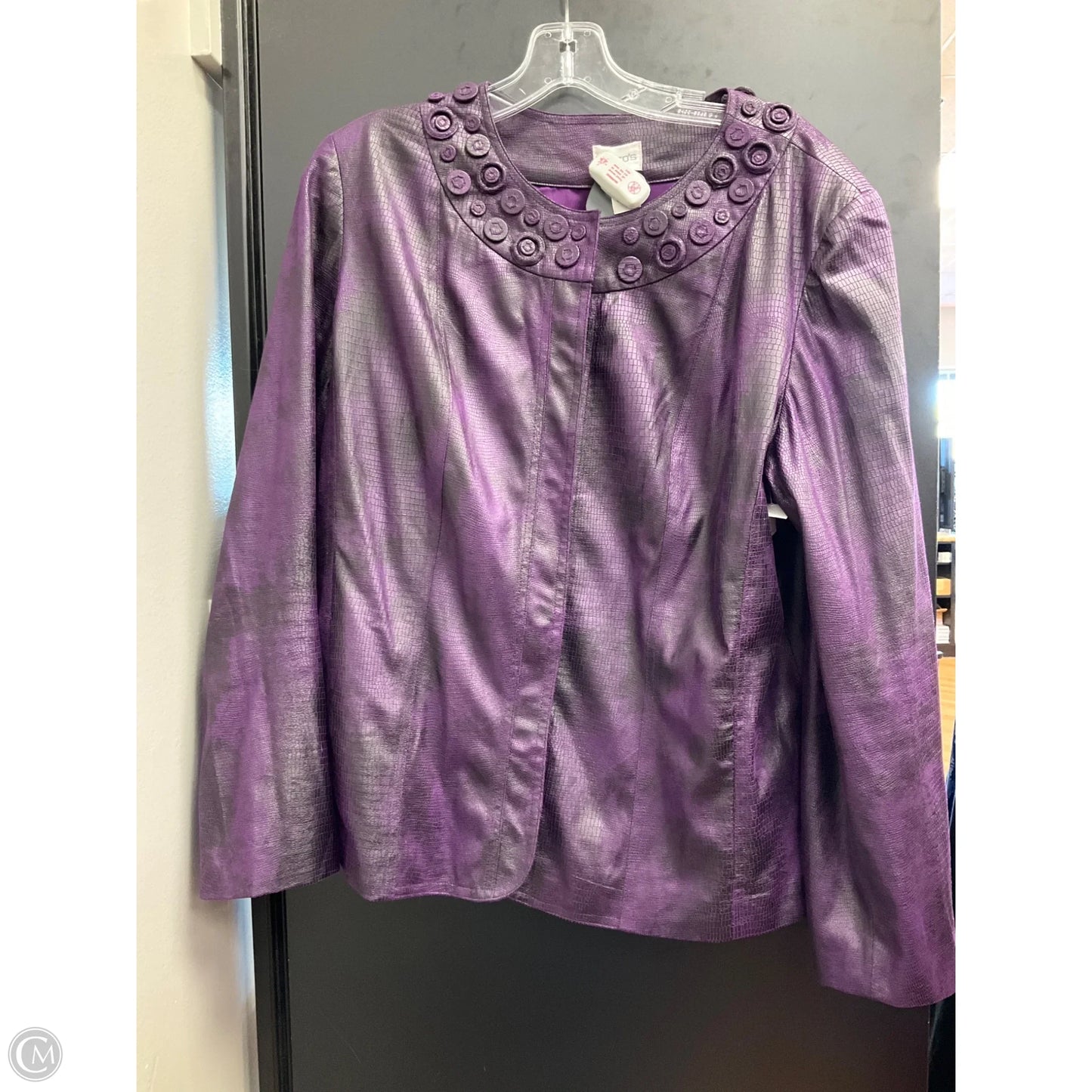 Blazer By Chicos In Purple, Size: Xl