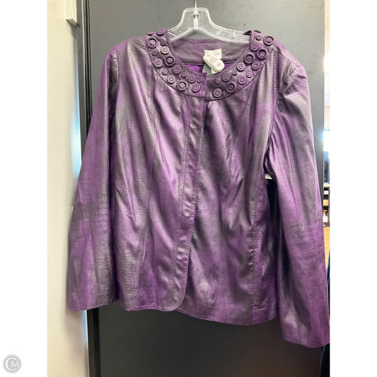 Blazer By Chicos In Purple, Size: Xl
