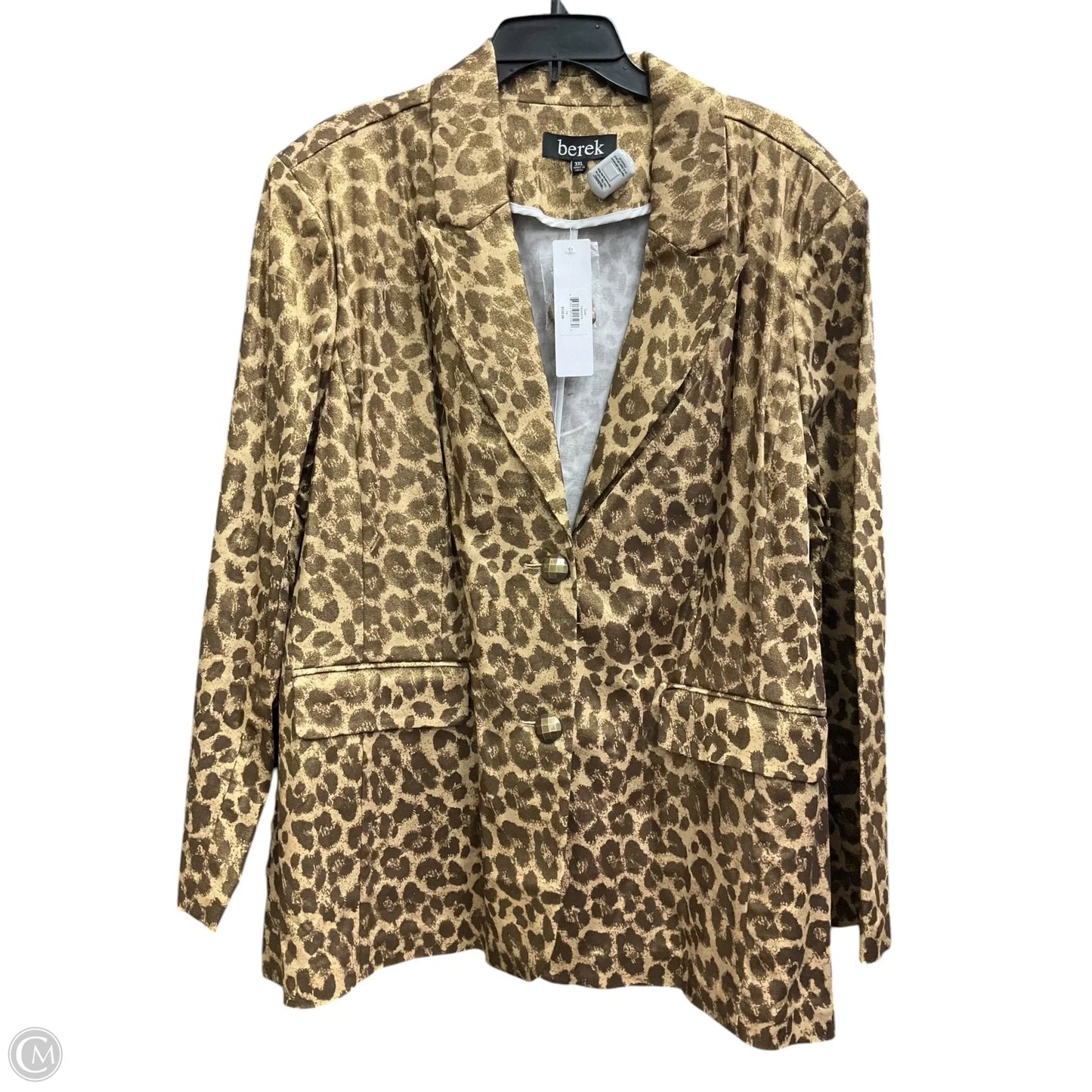 Blazer By Clothes Mentor In Animal Print, Size: 3x