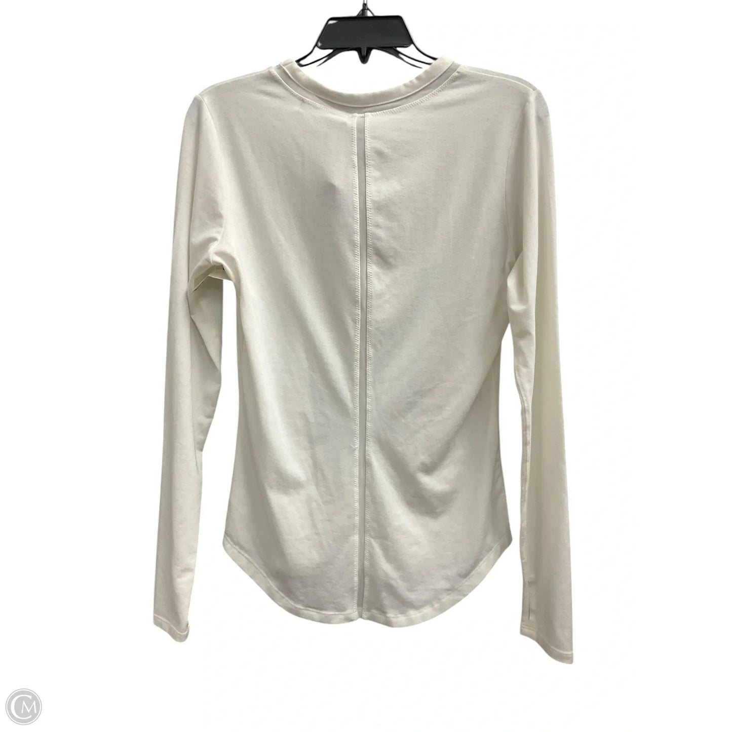 Athletic Top Long Sleeve Collar By Athleta In White, Size: S