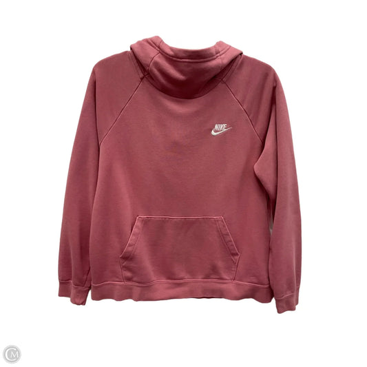 Sweatshirt Hoodie By Nike Apparel In Pink, Size: M