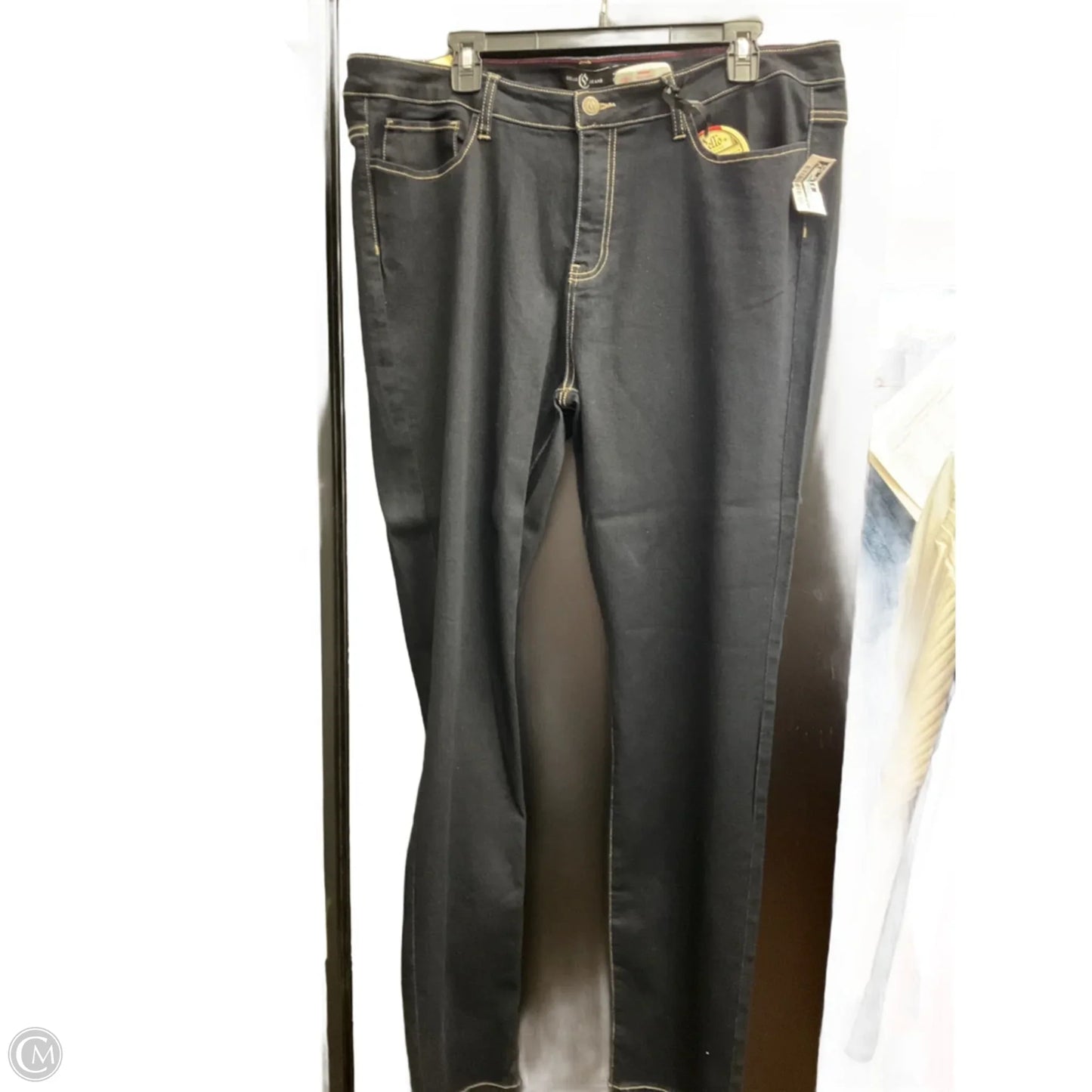 Jeans Straight By Cello In Blue Denim, Size: 20