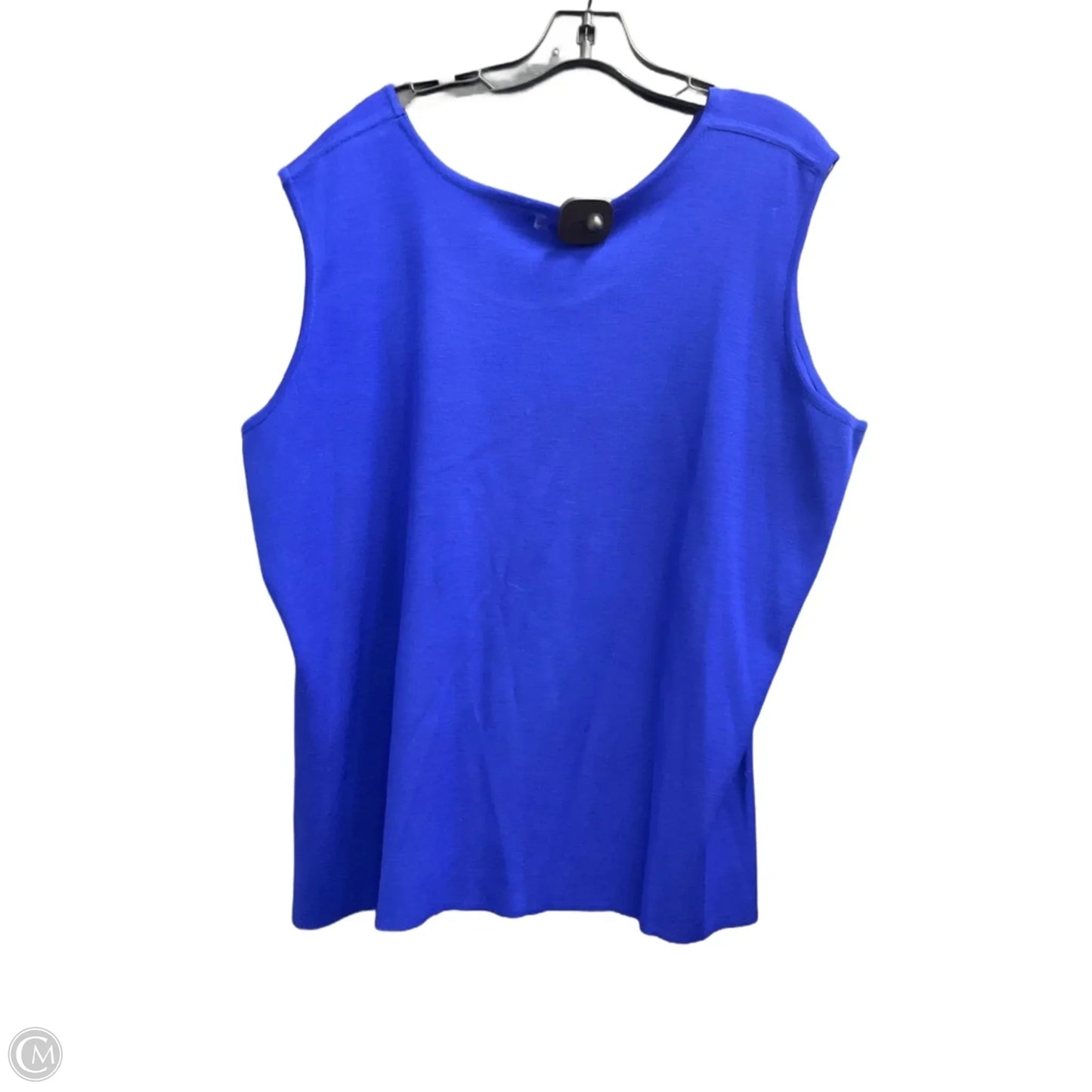 Top Sleeveless By Misook In Blue, Size: 2x