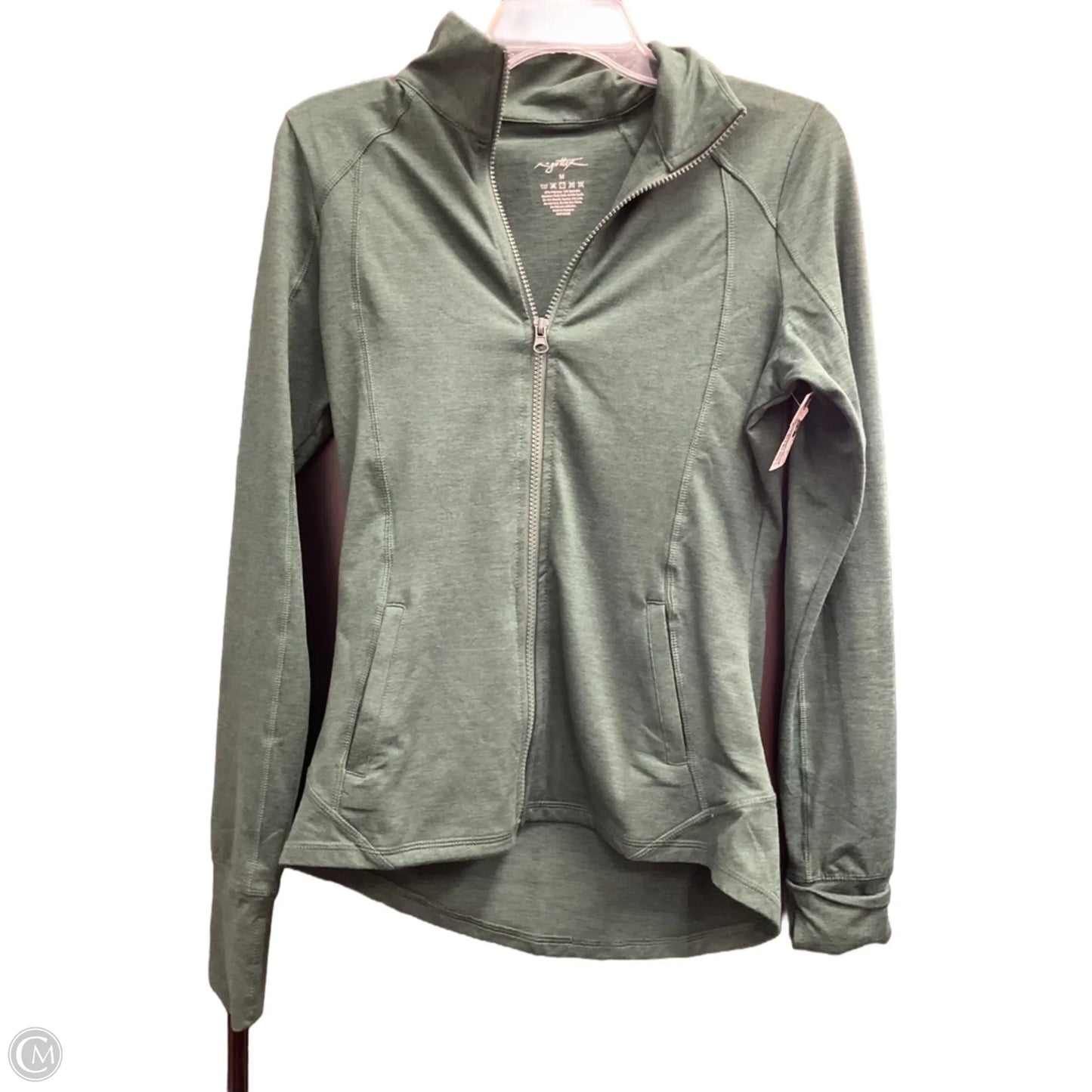 Athletic Jacket By Gottex In Green, Size: M