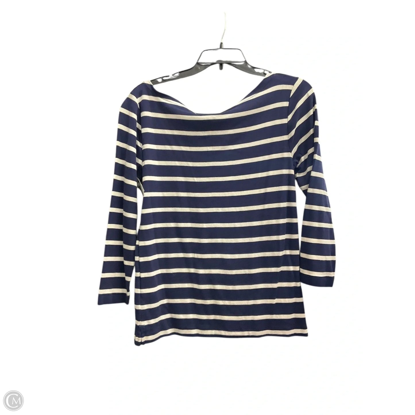 Top 3/4 Sleeve By Polo Ralph Lauren In Striped Pattern, Size: L