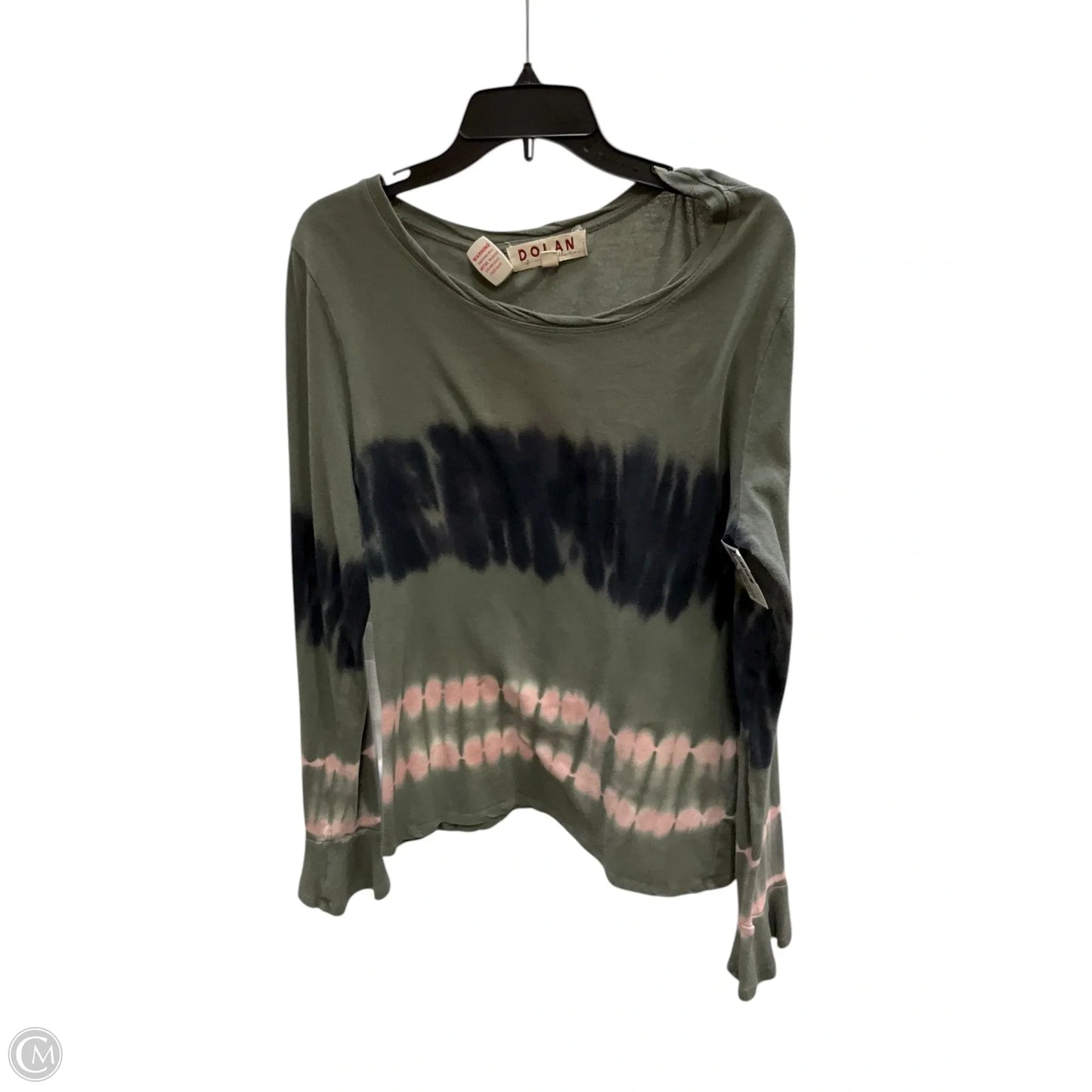 Top Long Sleeve By Dolan Left Coast In Tie Dye Print, Size: Xl