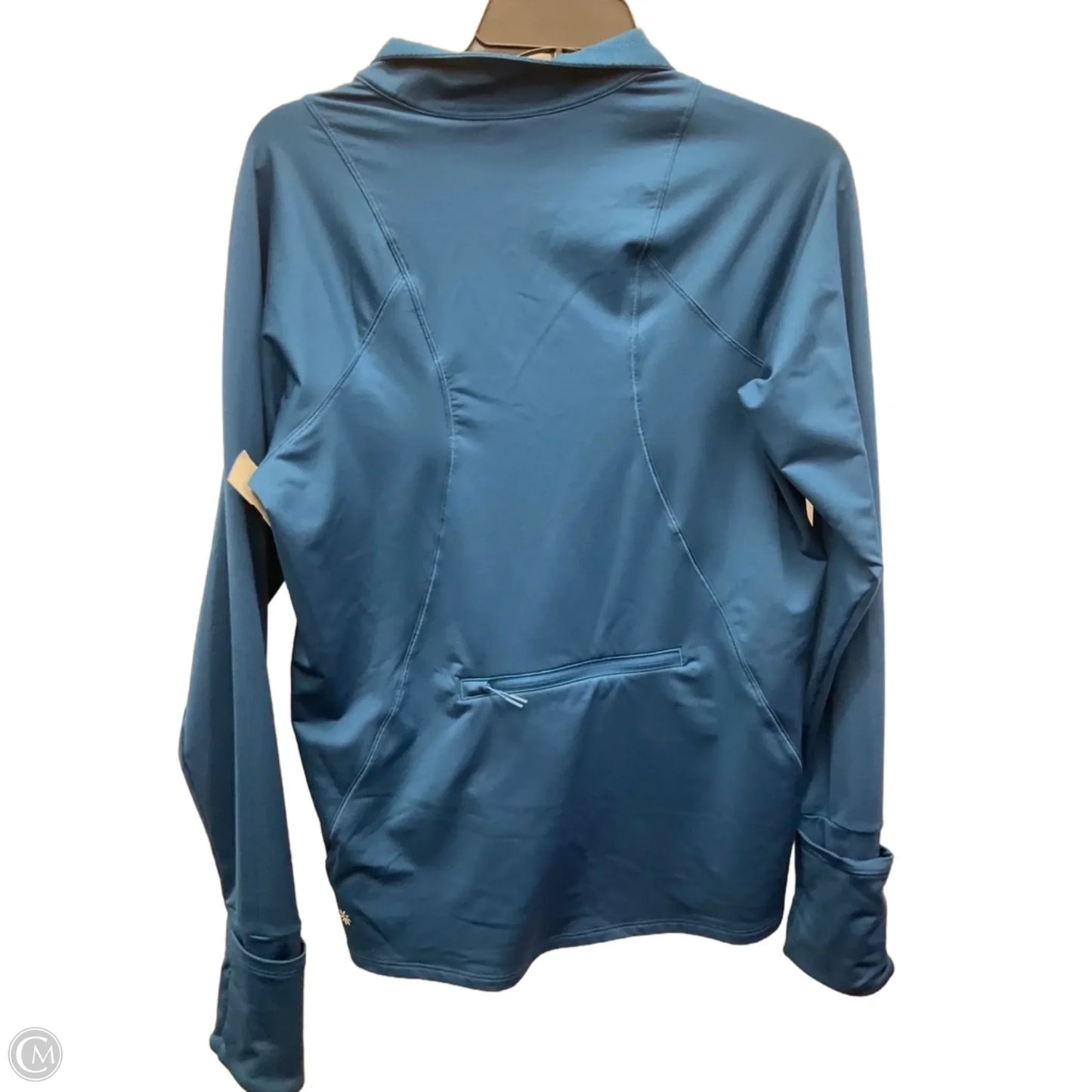 Athletic Top Long Sleeve Collar By Athleta In Blue, Size: M