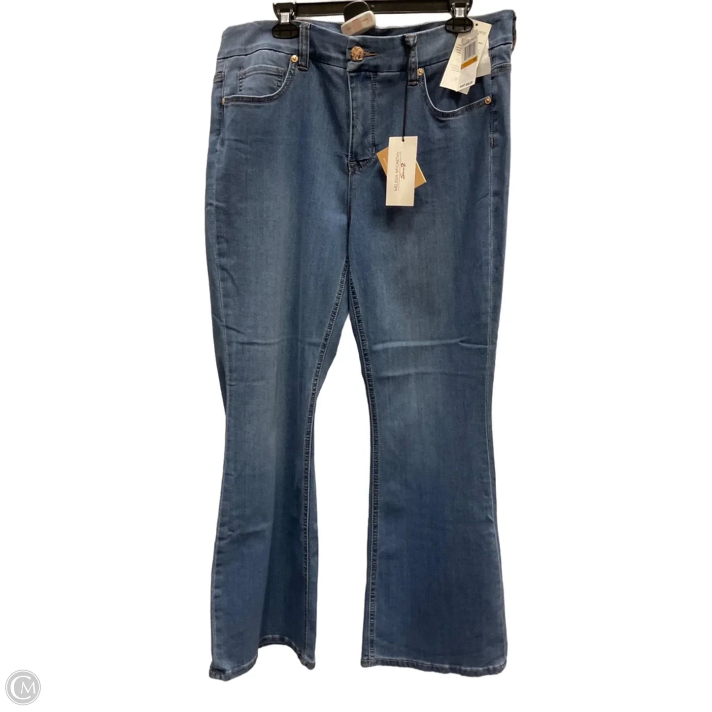 Jeans Flared By Melissa Mccarthy In Blue Denim, Size: 16