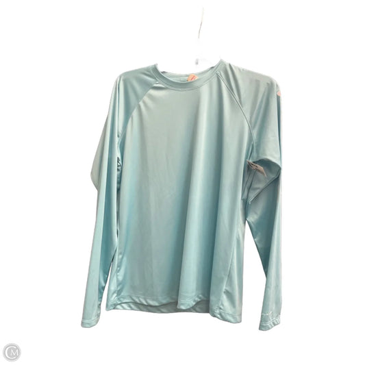 Athletic Top Long Sleeve Collar By Columbia In Blue, Size: L