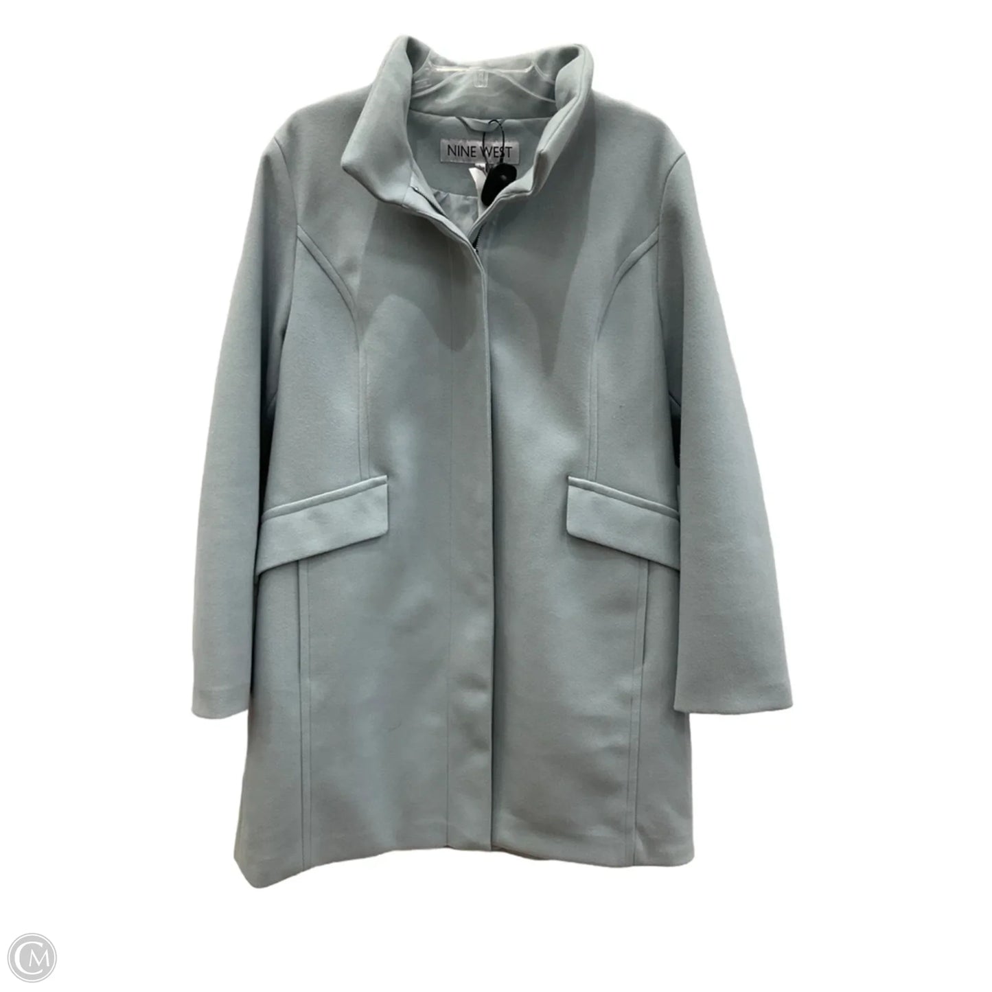 Coat Parka By Nine West In Blue, Size: L