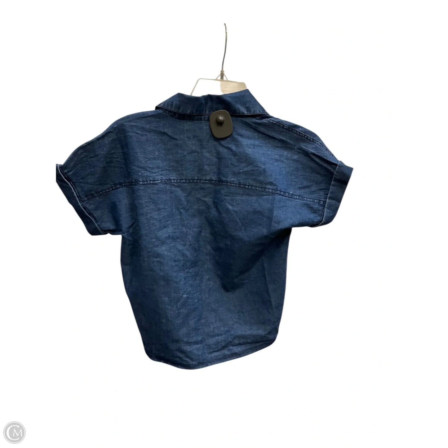 Top Short Sleeve By Sim & Sam In Blue Denim, Size: S