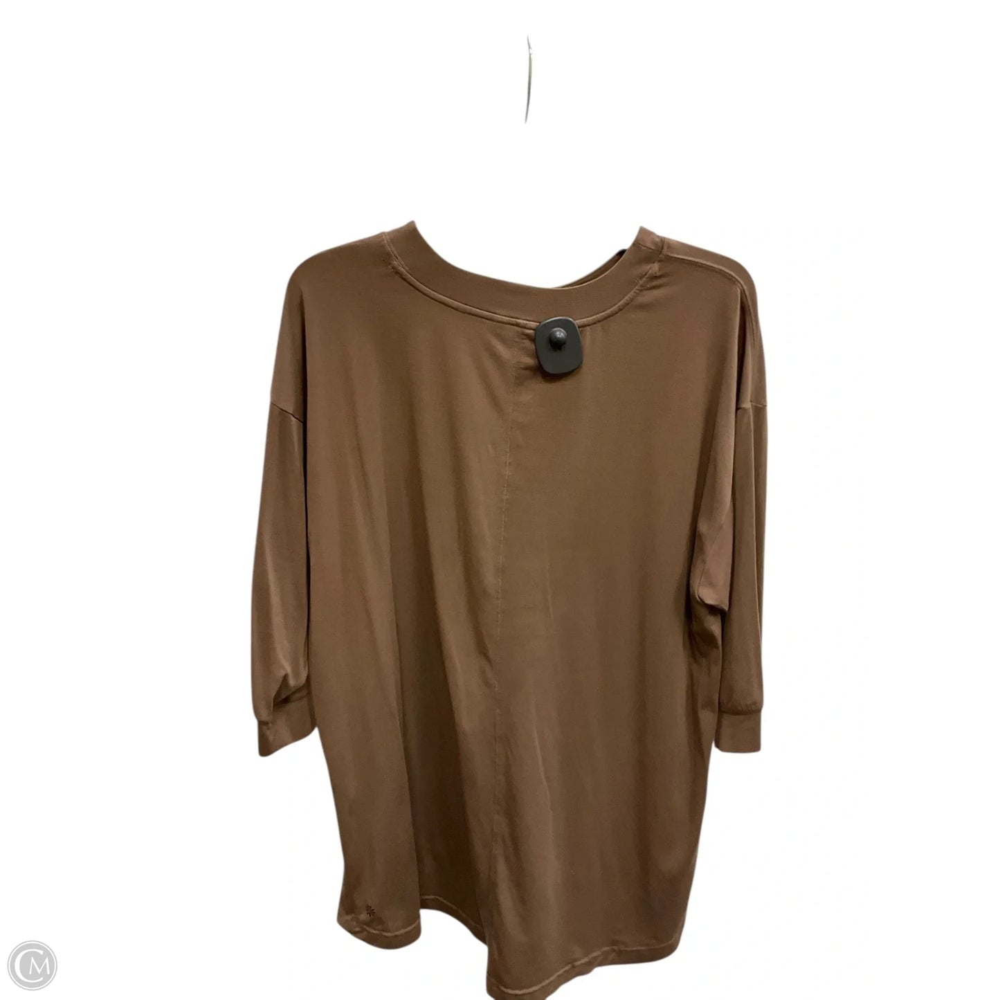 Athletic Top Long Sleeve Collar By Athleta In Brown, Size: M