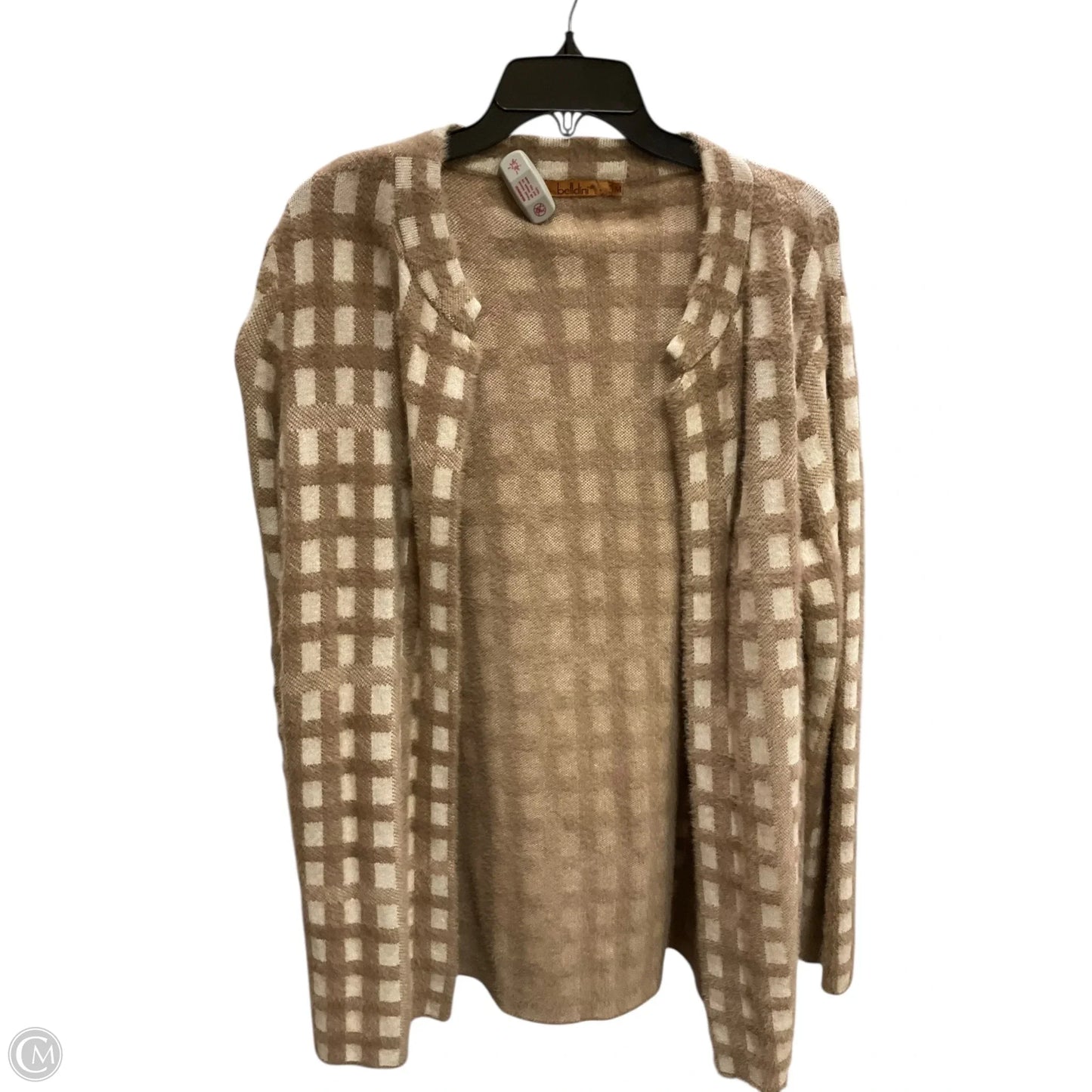 Cardigan By Belldini In Checkered Pattern, Size: M