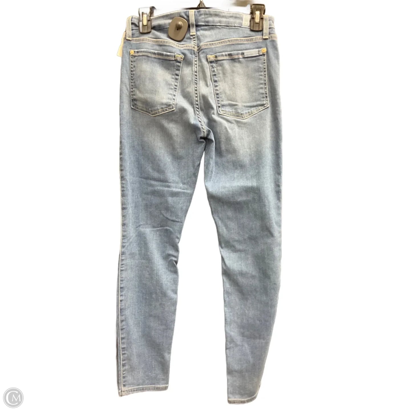 Jeans Skinny By 7 For All Mankind In Blue Denim, Size: 4
