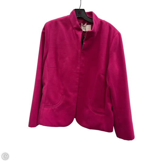 Coat Peacoat By Chicos In Pink, Size: Xl