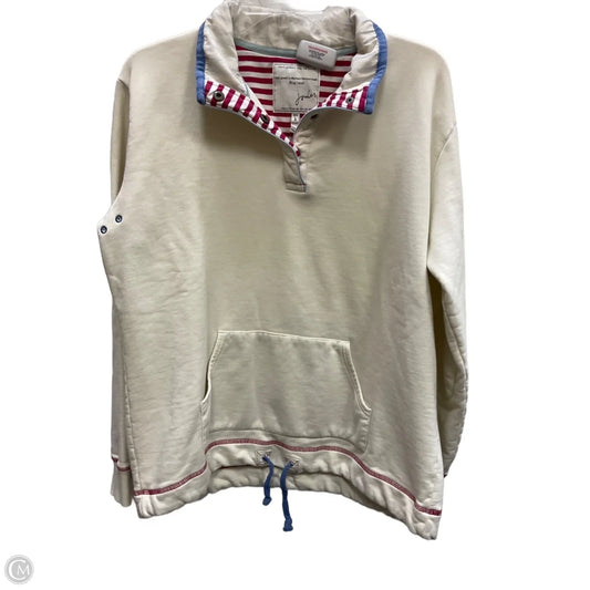 Sweatshirt Collar By Joules In White, Size: M